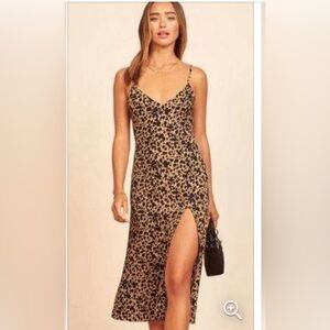 NWOT Reformation Crimini Leopard Print MIDI
Dress